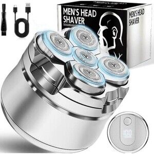New Men's Head Shaver Rechargeable LED Display floating Heads Wet Dry Cordless